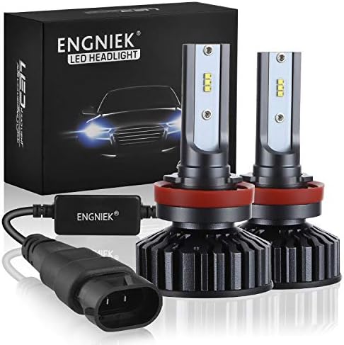 H11 LED Headlights Bulb Super Bright H8 H9 All In One Conversion Kit No Dark Spot with Philips Chips Headlamp, 80W, 12,000Lm, 6000K, Pack of 2