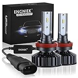 H11 LED Headlights Bulbs Pure White Bright H8 H9 High Low Beam Conversion Kit Fog Light Bulb, 80W, 12,000Lm, 6000K