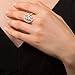 BERRICLE Sterling Silver Navette Cubic Zirconia CZ Statement Art Deco Fashion Ring for Women, Rhodium Plated Size 4-10