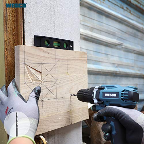 Cordless Drill/Driver, WESCO 20V Electric Drill Set 42pcs with Lithium-ion Battery and Charger, 21+1 Clutch, 3/8\