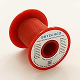 BNTECHGO 26 Gauge Silicone Wire Spool Red 50 feet Ultra Flexible High Temp 200 deg C 600V 26 AWG Silicone Rubber Wire 30 Strands of Tinned Copper Wire Stranded Wire for Model Low Impedance