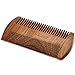 BFWood Pocket Beard Comb – Sandalwood Comb with PU Leather Case