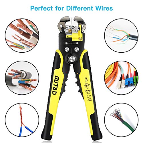 OUTAD Wire Strippers, Self-Adjusting Insulation Stripper Wire, For AWG 10-24, Automatic Wire Stripping Tool Cutting Pliers Tool, 1 Piece - Thumbnail 3