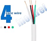 inodiref 10M 28AWG White Electrical Wire Round PVC Low Voltage DC Copper Cable view 2