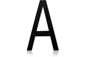 REAVOR Adhesive House Letters for Outside, 5 Inch Modern House Numbers for Apartment Door Farmhouse Mailbox Office Hotel, Address Numbers and Letters, Frosted Matte Acrylic Black Letter A