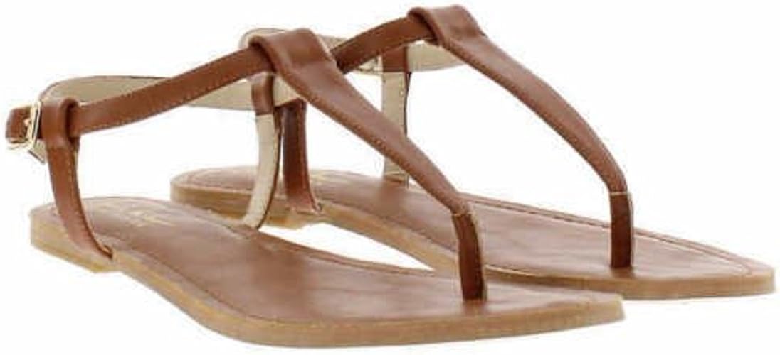 Amazon.com | Nicole Miller New York Women's Hannah Leather Sandal Brown Size 8.5 M US | Sandals