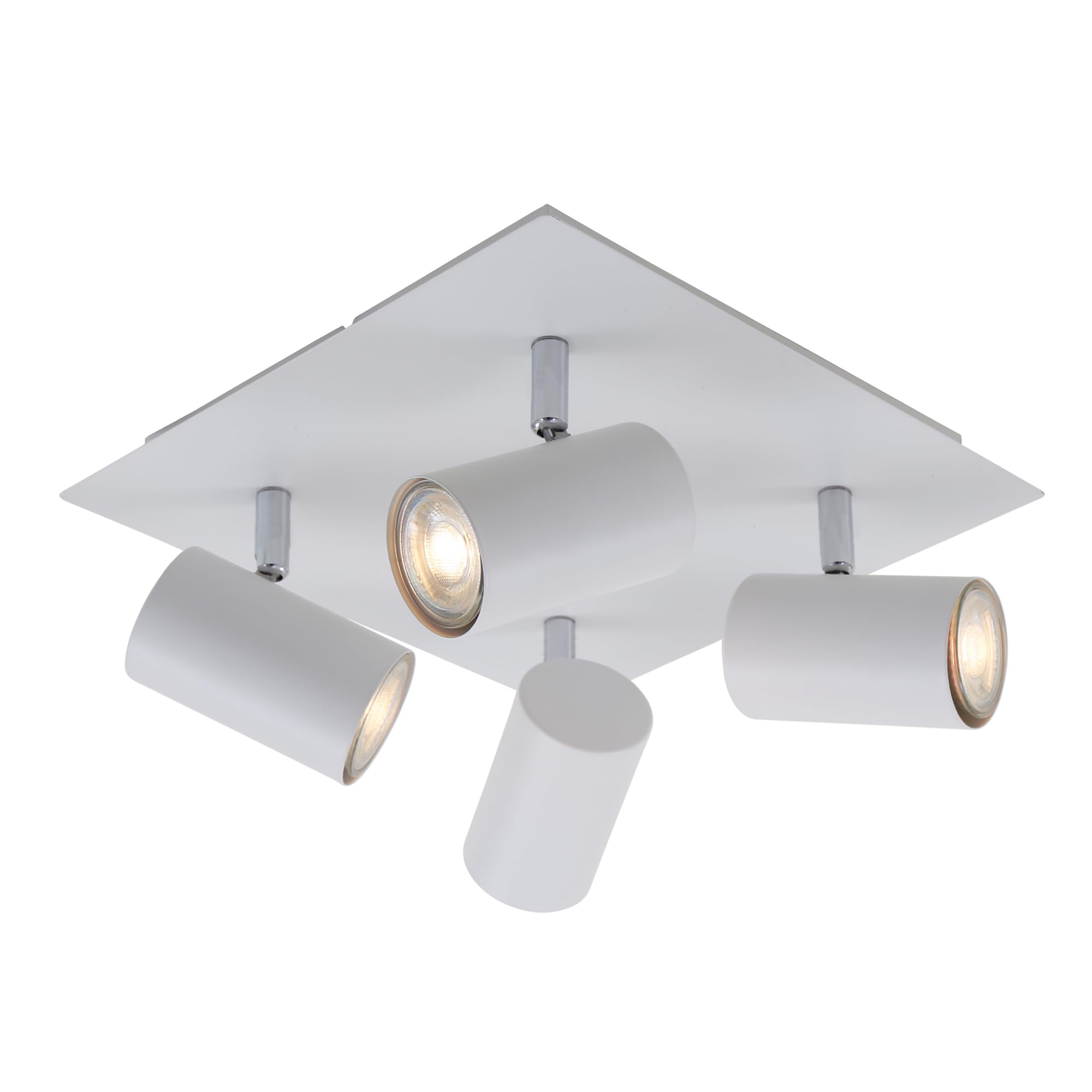 BRILONER Leuchten Ceiling Spotlight 4-Bulb GU10 Max. 40 Watt, White, Metal