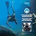 Deep Sea O2 | Only Full Face Snorkel Mask Designed to Protect Against Dangerous CO2 Build-Up for Adults & Kids | 180 View | Soft Nose for Diving | Anti-Fog | Camera Mount | Blue