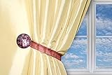 One Pair Curtain Clips, Magnetic Buckle Tieback, Creative Curtain Holdback Accessories, No tools required, Diamond (Burgundy)