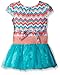 Youngland Girls' Jersey Chevron Printed Drop Waist Tutu Dress