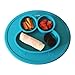 Qooble Silicone Placemat + Plate for Babies, Infants, Toddlers and Kids in Blue (Medium Size)