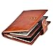 IDEAWIN RFID Travel Wallet Case Genuine Leather Trifold 2 Passport Holder Wallet