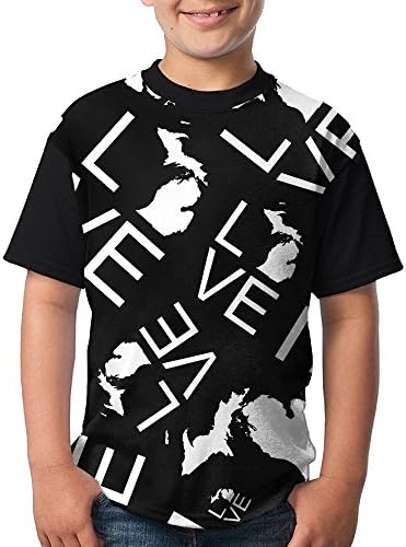I-Love-Michigan-Map Boy Youth 3D Printing Casual Round Neck T Shirts Cute Short-Sleeve T-Shirts