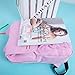 Cute Cat Canvas Backpack Schoolbag Lightweight Bookbag For Women Kids Girls Outdoor(pink01)