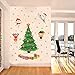 Kiddale Christmas Wall Decals,Removalble Santa Claus Christmas Tree Wall Stickers for DIY Home Décor