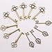 60pcs Vintage Keys in Bronze, Antique Charm Set DIY Handmade Accessories for Necklace Pendants Jewelry Making Supplies Wedding Favors