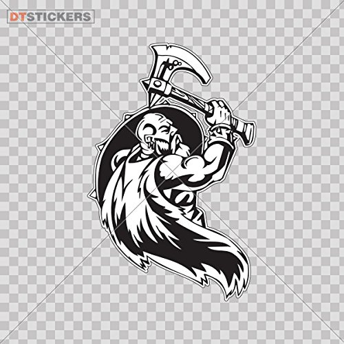 Hobby Vinyl Decal Black & White Viking Warrior hobby decor conflict armour creature build AA97A