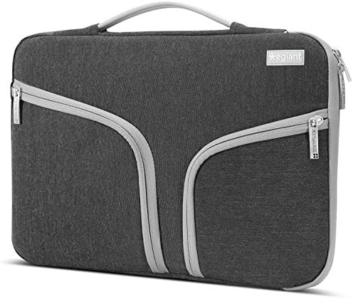 Egiant Shockproof Laptop Sleeve Water-resistant Case Bag with Handle for 13-13.3 Inch Macbook Air｜Mac pro Retina｜12.9" iPad Pro｜Stream 13｜Surface Book｜Chromebook 13 Protective Notebook Briefcase,Black