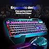 LexonElec-Gaming-Keyboard-and-Mouse-Sets-K618-Wired-RGB-LED-Backlit-104-Keys-Hand-rest-Usb-Gamer-Keyboard-Metal-2400DPI-Optical-6-Buttons-PC-Game-Mouse-Mousepad-For-Laptop-Computer Wired Gaming Keyboard and Mouse Sets RGB LED Backlit Metal Plate 104 Keys Hand rest Usb Gamer Light Up Keyboard 2400DPI…