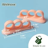 Welnove Hammer Toe Cushions Pads 10PCS Gel Toe Straightener Beige 3 Loops view 2