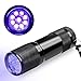 Ulako 6 UV Ultra Violet Black light 9 LED Flashlight Torch for Pet Urine Detector Dog Urine Pet Stains and Bed Bug Detector Fluorescent Agents Mask Passport