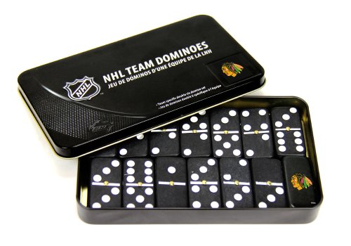 NHL Chicago Blackhawks Domino Set in Metal Gift Tin