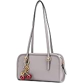 MINKARS Swing Zip Shoulder Bag with Cherry Bag Charm