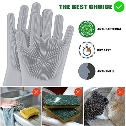 image for Magic Glove Magic Dishwashing Silicone Cleaning Gloves – 2 Pack Dish