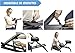 Sleekform Kneeling Posture Chair | Ergonomic Office Desk Knee Stool Relieving Back & Neck Pain | with Rollerblade Wheels & Adjustable Height | Backless Meditation Seat | 4