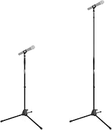 Tiger MCA21-BK Straight Microphone Stand with Tripod Base Black view 2