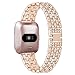 Oitom Bling Bands Compatiable with Versa/Versa Lite Woman Ladies Diamond Dressing Jewelry Replacement Strap Wristband Links Accessory Bracelet(Rose Gold)
