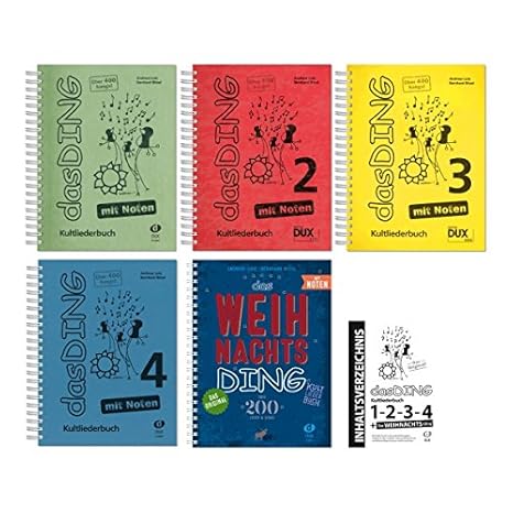 Dux Verlag Das Ding Band 1-4 mit Noten + Weihnachts-Ding + Inhaltsverzeichnis