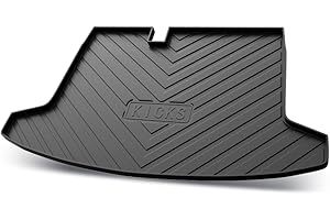 WGGDRAQQ Cargo Liners Fits Nissan Kicks 2018-2022 Rear Trunk Floor Mats 3D Boot Tray All-Weather TPE Black