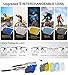 HODGSON Sports Polarized Sunglasses for Men or Women, UV400 Protection Sports Glasses with 5 Interchangeable Lenses for Baseball Running, Driving, Cycling, Golf and Other Outdoor Activities-White/Blue