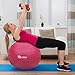 Limm Exercise Ball for Yoga, Pilates, Stretching and General Fitness - Includes Foot Pump, Starter Guide and Access to Exclusive Members Portal (65cm)