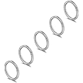 Lantine 5 Pcs Nose Rings Hoops for Women Set 316L Surgical Steel Septum Rings Rook Daith Conch Tragus Piercing Jewelry Hinged Cartilage Gold Hoop Earrings 20G 18G 16G