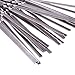 Dealglad 50pcs Camping Picnic Flat Stainless Steel Barbeque BBQ Skewers Grill Shish Kebab Kabob Meat Sticks Needle (38cm / 15