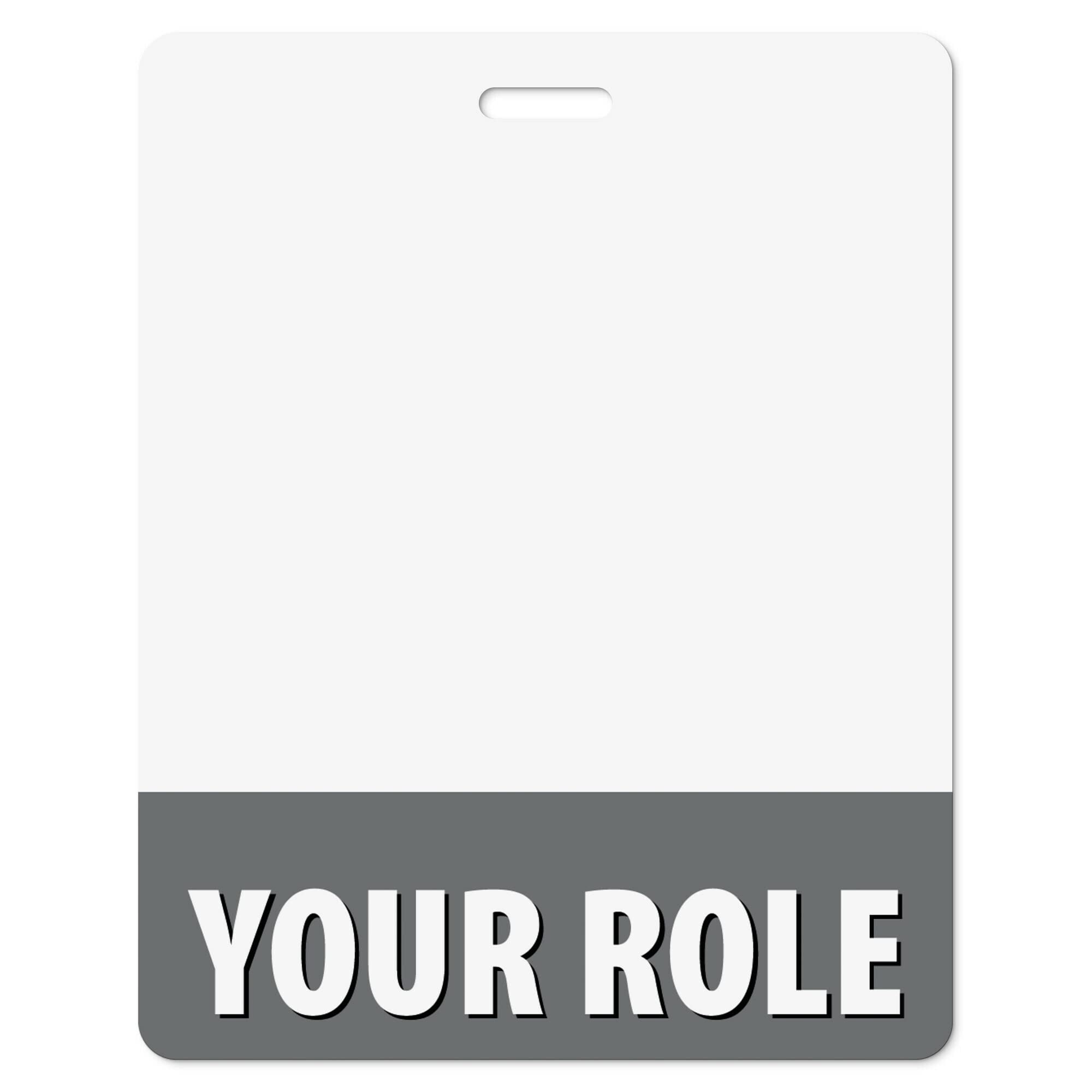 Personalized Print Badge Buddy - in Charcoal color
