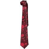 SARA NELL Red Blood Skull Mens Fashion Silk Ties Unique Gift Neckties