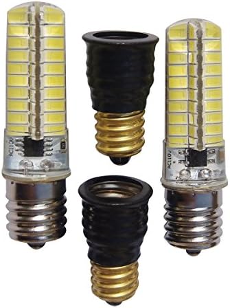 Bulbeats 2 x E14 E17 4W Extremely Bright 80-BS Chipsets 1000LM LED Replacement Bulb Appliance Silicone Gel Crystal LED Bulbs Light Lamp Low Power Consumption 100-120V (Dimmable) Xenon White 6000K