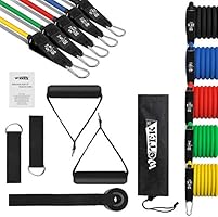 WOTEK Resistance Bands Fitnessbänder Set widerstandsbänder krafttraining Expander Tubes-5X Widerstandsband Set mit...