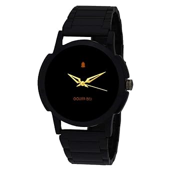 Hawk Analogue Display Black Dial Steel Chain Mens Watch - 230MGB