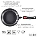Cleverona Nonstick 11 inch Frying Pan Skillet with Detachable Handle and Universal Pot Lid, Dark Grey