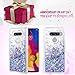 Caka Case Compatible for LG V40 ThinQ Case Glitter Case Liquid Luxury Fashion Bling Flowing Floating Sparkle Glitter Soft TPU Case Compatible for LG V40 ThinQ 2018 (Blue Purple)