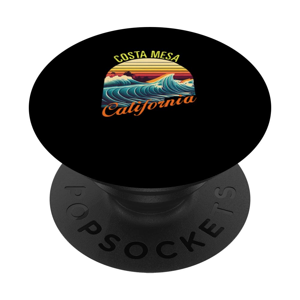 Costa Mesa Retro Surf Apparel & Beachwear, Costa Mesa PopSockets Swappable PopGrip