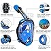 OUSPT Full Face Snorkel Mask, Snorkeling Mask with Detachable Camera Mount,Panoramic 180° View Upgraded Dive Mask with Safety Breathing System,Dry Top Set Anti-Fog Anti-Leak for Adults and Kids