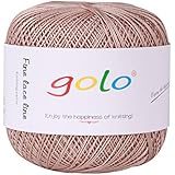 Crochet Thread Yarns for Begingers Size6-100% Contton Yarn for Knitting Crochet DIY Hardanger Cross Sitch Crochet Thread Balls Rainbow Turquoise 39 Colors Avilable (Light Coffer)