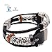Smatiful Fancy Bands (Small Mediume Large XL are All Ok) with Stainless Steel Clasp and Gunmetal Parts for Women, Adjustable Replacement Leather Watch Band for Fitbit Versa 1,2 & Lite, Classic Black