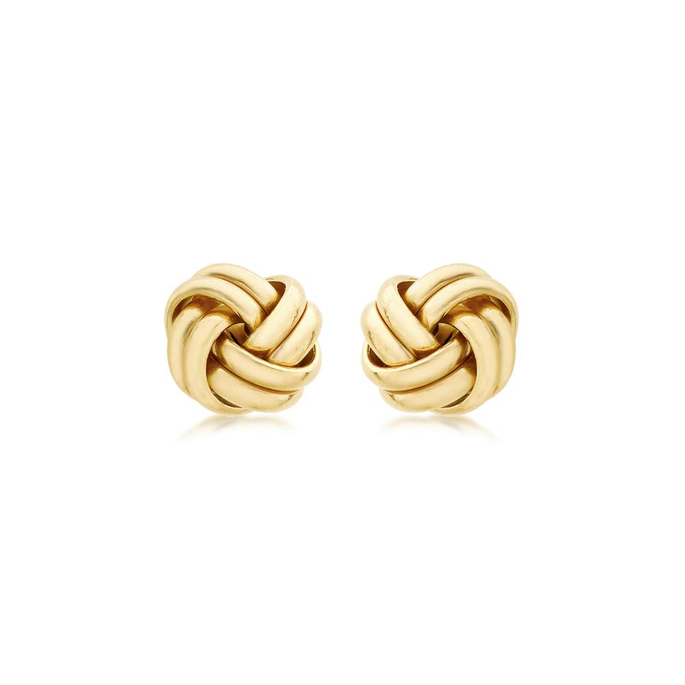CARISSIMA Women's 18 ct Yellow Gold 10 mm Four Strand Knot Stud Earrings