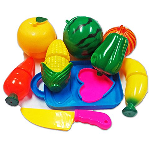Catnew Multifunction Creative Kids Pretend Role Play Kitchen Fruit Vegetable Food Toy Cutting Set Child Gift